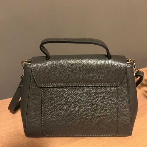 Women's crossbody bag gray genuine leather like new