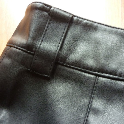Zara women's black faux leather pants Medium like new