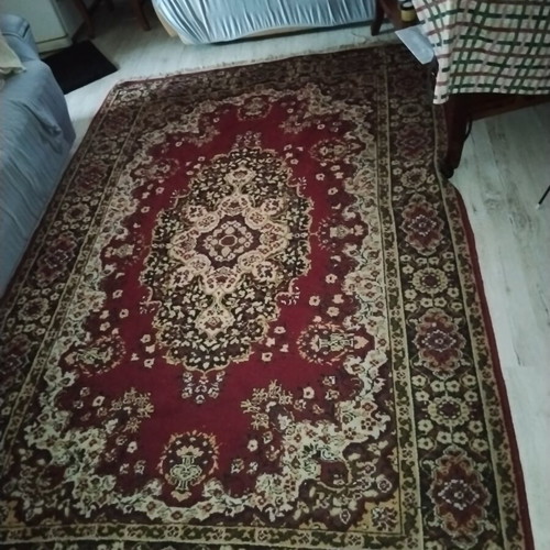 Vintage retro classic Persian rug with oriental patterns