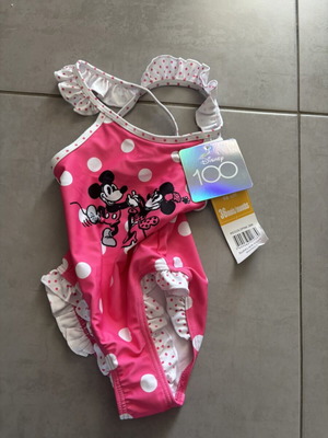 Disney 100 Minnie & Mickey Girls' Swimsuit 36M 98cm New with Tags