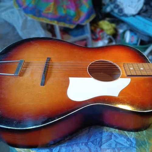 Egmond Holland acoustic guitar used, vintage with soft case and strap option
