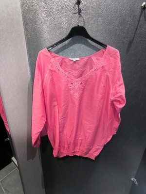 Pink cotton shirt Etam new, size large