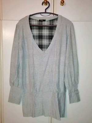 Long gray blouse one size