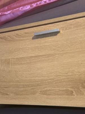 TV stand with cabinet and shelves like new