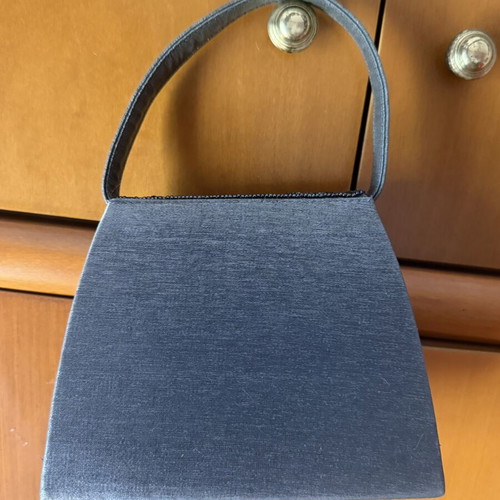 Handbag used gray with shiny decorative elements