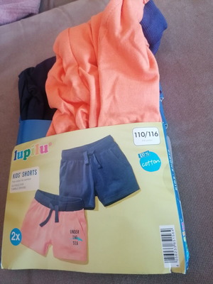 Kids' cotton shorts new, unisex, sizes 110-116 cm