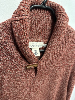 H&M men's sweater burgundy XL like new, 100% cotton