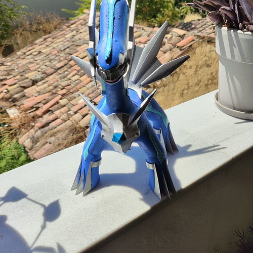 The Master of Time Dialga 3D printed figure 30 cm hand painted
