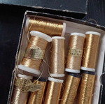 Gold embroidery threads, set