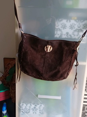Zara crossbody bag brown castor pony skin like new