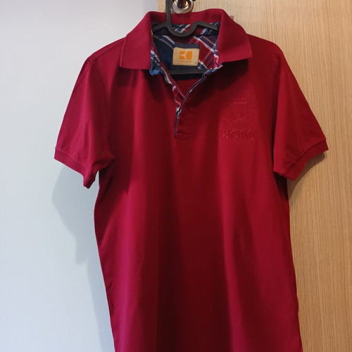 Boss Orange Polo Shirt size M red like new, 100% cotton