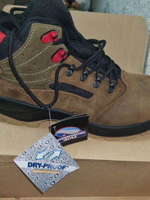 Aster safety boots, size 45, brown