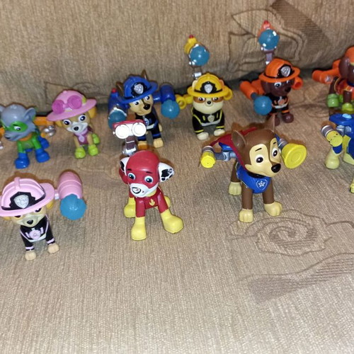 Paw Patrol figures set used, children's toys