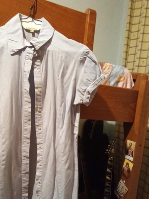 Short-Sleeve Sky Blue Shirt Used from Stradivarius Size S