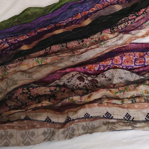 Multicolored scarf like new patchwork style