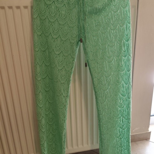 Lace pants size S, like new, green