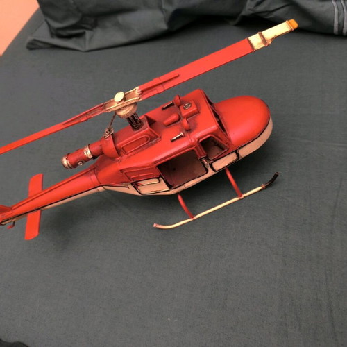 Vintage decorative metal helicopter model new