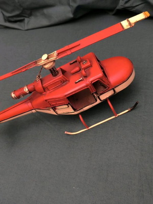Vintage decorative metal helicopter model new