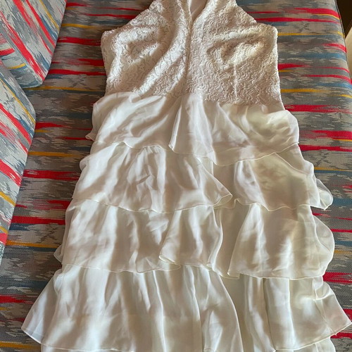 Vintage lace and organza dress like new, size XXXL, white