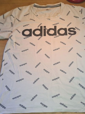 Κοντομάνικη παιδική Adidas 164 εκ. για 14 ετών, σαν καινούργια, λευκή και μαύρη
