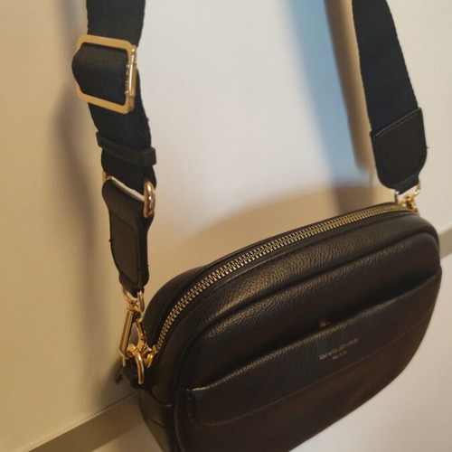 David Jones crossbody mailbag like new, black