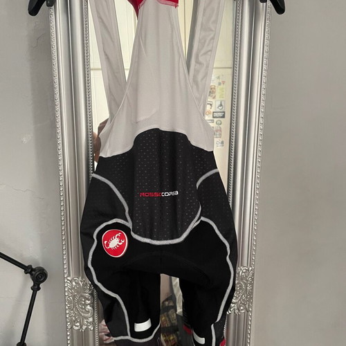 Castelli Rosso Corsa Bib Medium, like new, black red