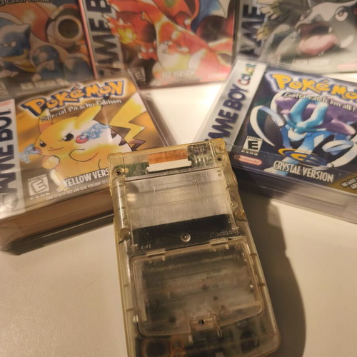 Game Boy Color like new with Pokemon game and custom case