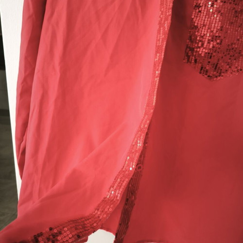 Red women's shirt with sequins new, adjustable sleeves