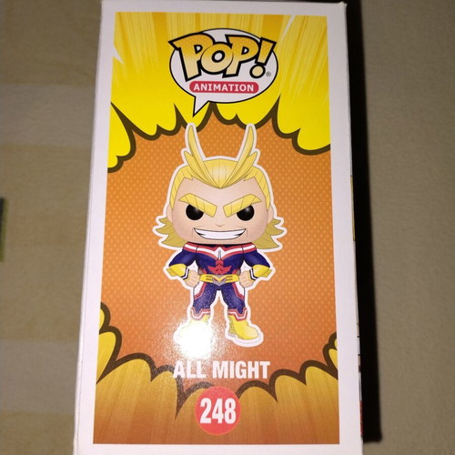 Funko Pop! All Might 248 2017 Funimation exclusive glow like new, authentic with minor damage