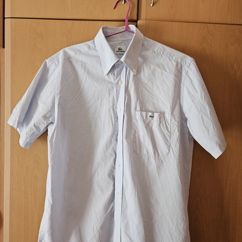 Lacoste classic short-sleeve shirt like new, 100% cotton