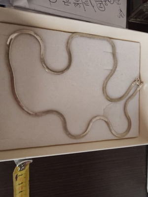 925 silver solid snake chain necklace