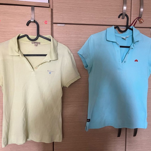 Ellesse Polo shirts like new, blue and light green, set of 2