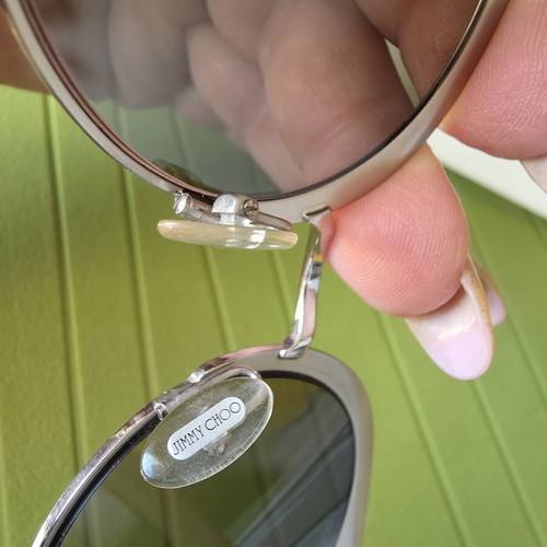 Jimmy Choo Ora/S 1KLNQ Cat Eye Sunglasses Like New, Gold and Silver