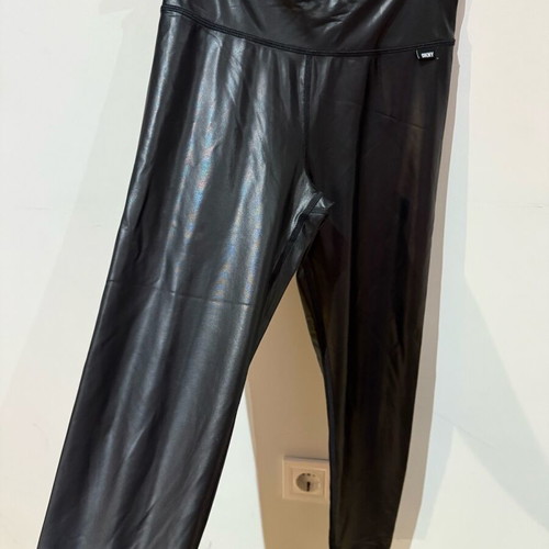 DKNY leather leggings new black