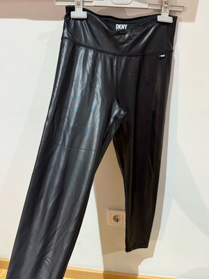 DKNY leather leggings new black