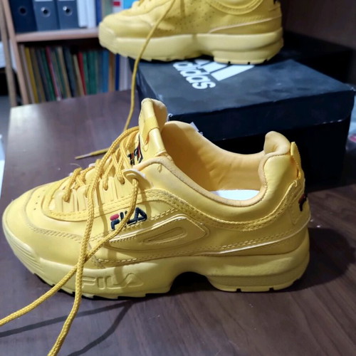 Fila athletic shoes yellow size 38 like new