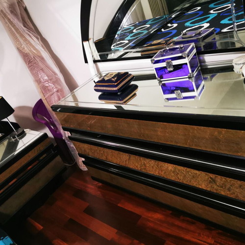 Double bedroom set used with 2 drawer units and dressing table with mirror