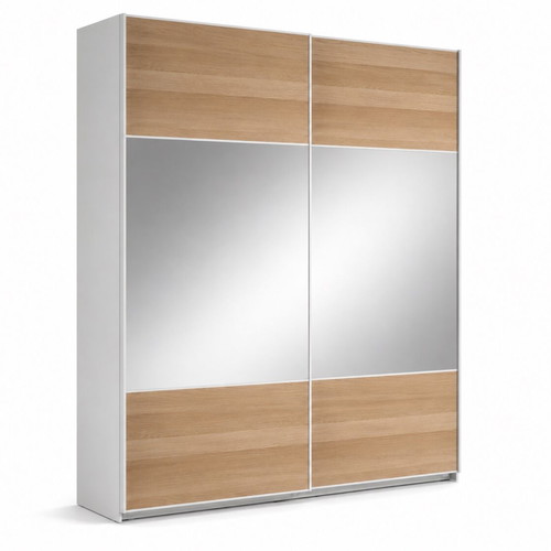 Sliding wardrobe with mirror new, 200×43×236 cm, wood
