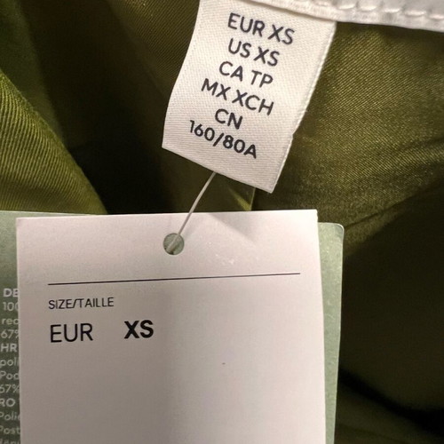 H&M women's jacket new, size XS, green