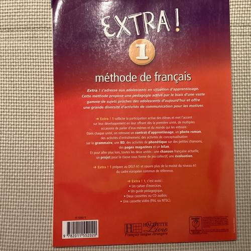 Extra 1 méthode de français new French learning book