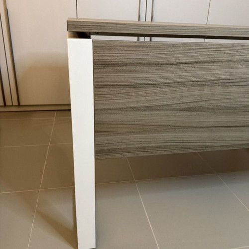 Sigma Square office desk, grey and white, 120x80 cm