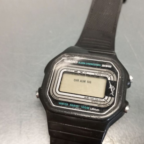 Casio Marlin W-200 used men's wristwatch black