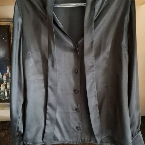 More&More satin shirt black, like new, size 42