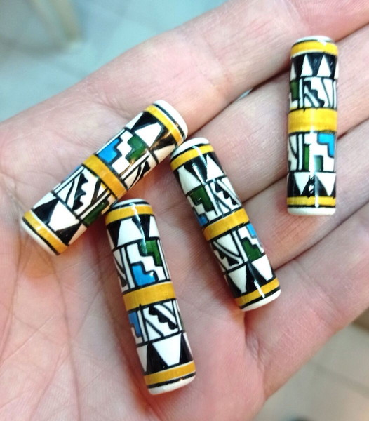 50 pc lot Ceramic Tubes / 50 броя Керамични мъниста
