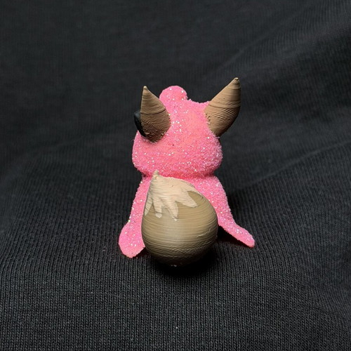 Little figure Eevee wearing poncho Clefairy glitter edition handmade