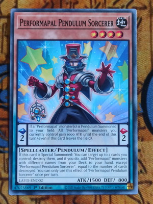 Performapal Pendulum Sorcerer κάρτα Yu-Gi-Oh!