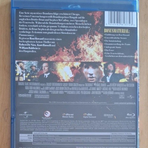 Backdraft Blu-ray movie with Greek subtitles