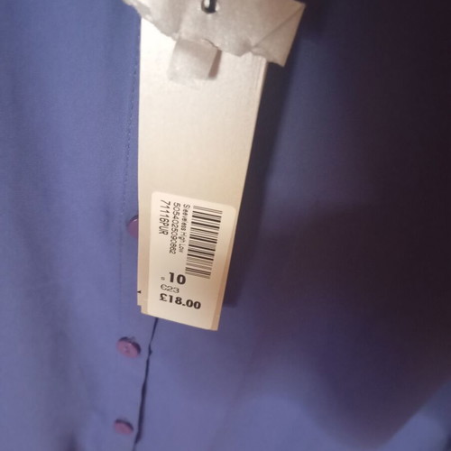 Long shirt new, blue and purple, size M