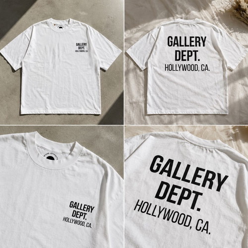 Men's short-sleeve t-shirt Gallery Dept style new, white, size M