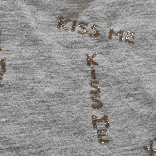 Phard knitted tank top with glitter letters, like new, gray